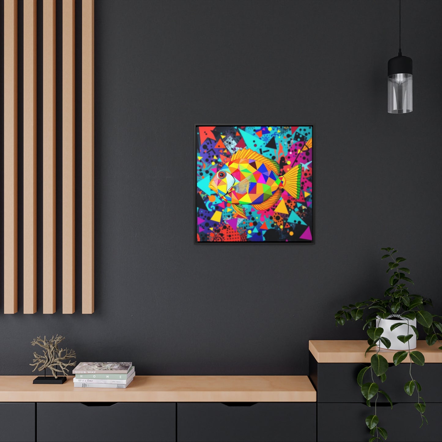 T Fish 10 Gallery Canvas Wraps, Square Frame