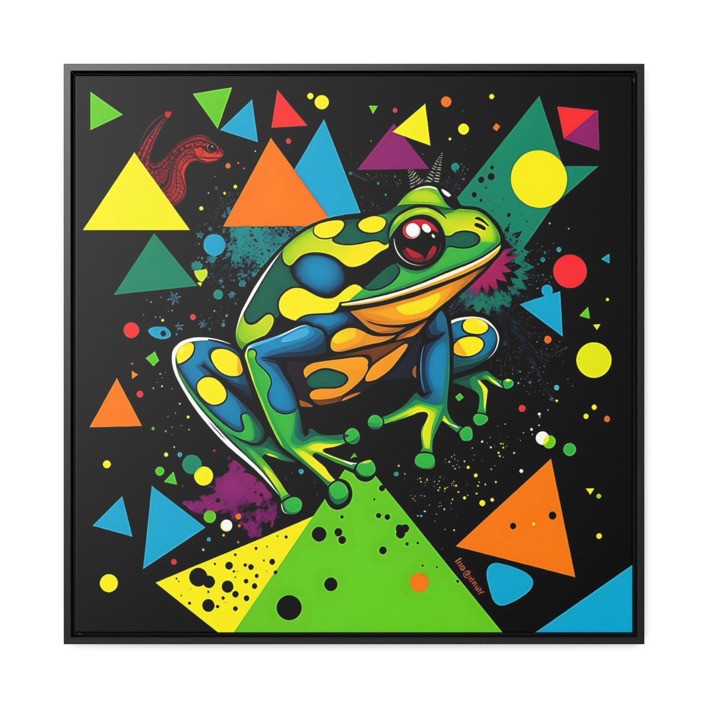 Funky Frog 1 Gallery Canvas Wraps, Square Frame