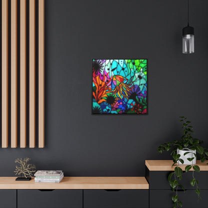 Jellyfish Gallery Canvas Wraps, Square Frame