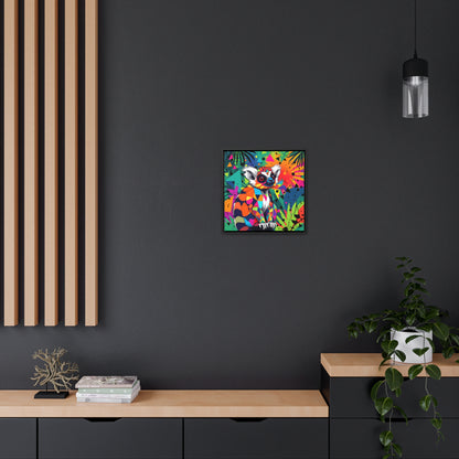 Lemur 1 Gallery Canvas Wraps, Square Frame