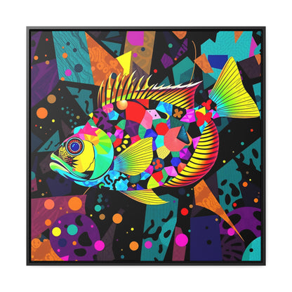 T Fish 12 Gallery Canvas Wraps, Square Frame