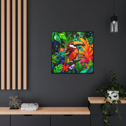 Bird 6 Gallery Canvas Wraps, Square Frame