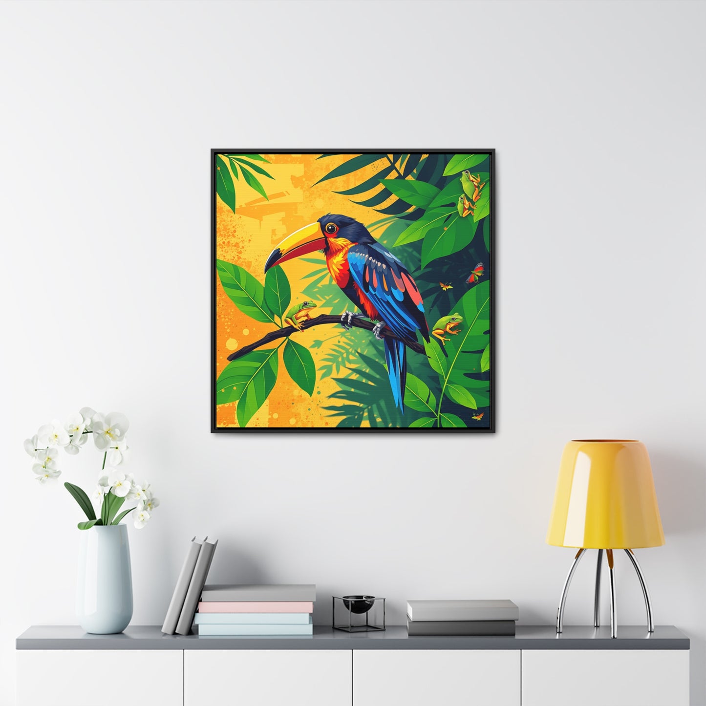 Bird 5 Gallery Canvas Wraps, Square Frame