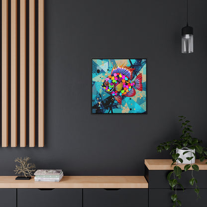 Humdinger abstract Gallery Canvas Wraps, Square Frame