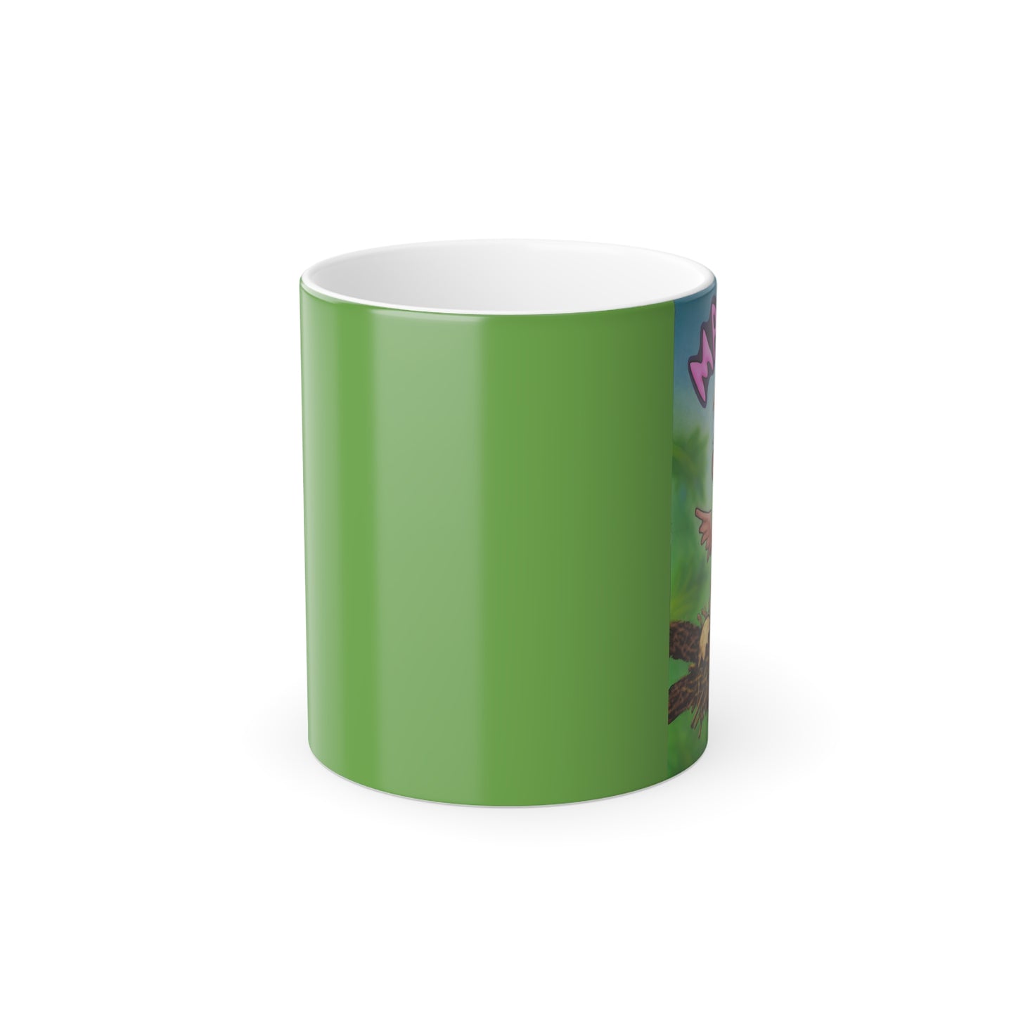 Mama cartoon bird graphic Color Morphing Mug, 11oz