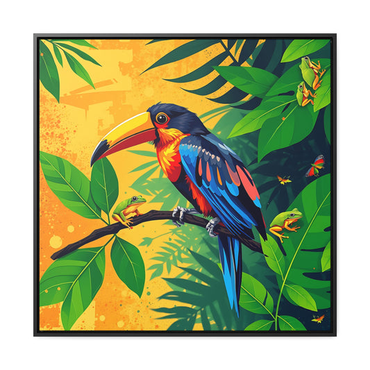 Bird 5 Gallery Canvas Wraps, Square Frame