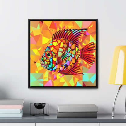 Yello Tropic abstract Gallery Canvas Wraps, Square Frame