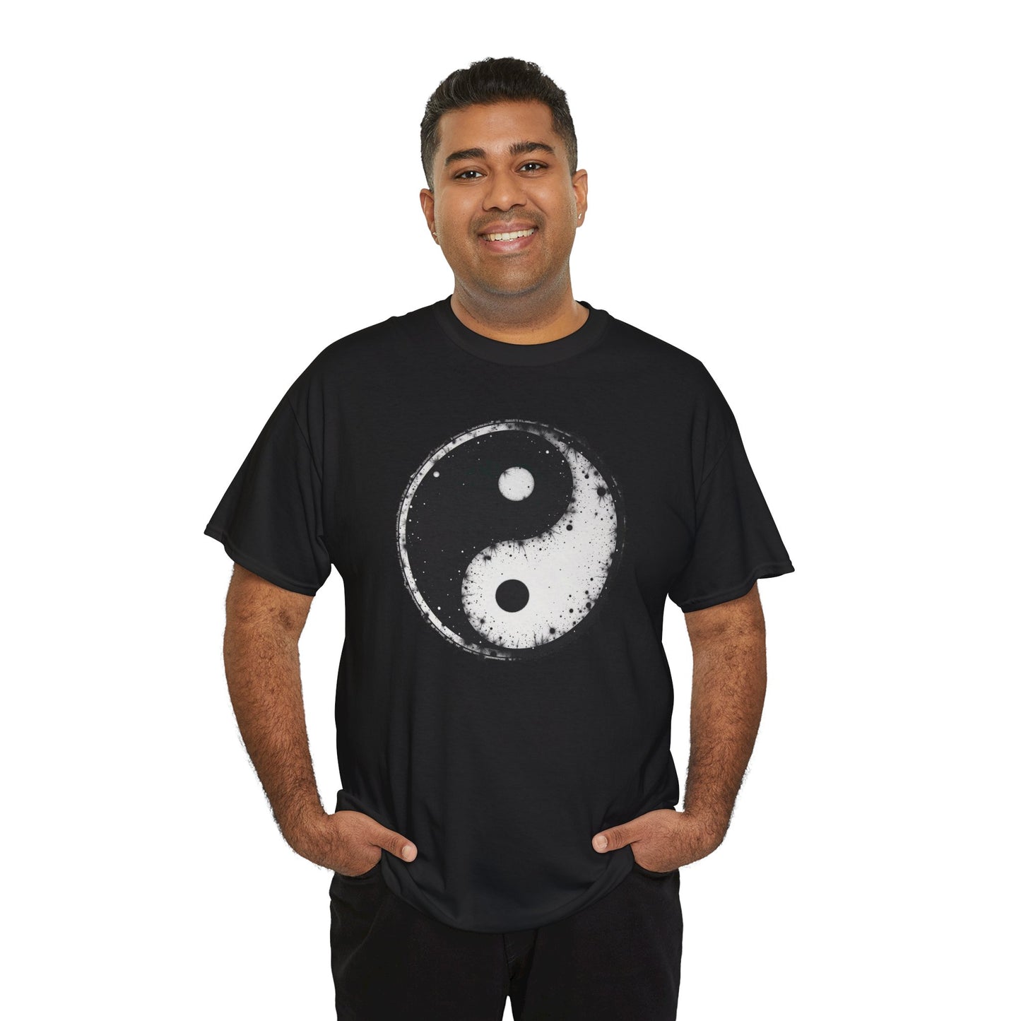 Yin Yang Grunge Unisex Heavy Cotton Tee