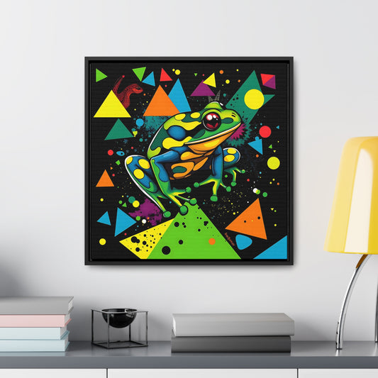 Funky Frog 1 Gallery Canvas Wraps, Square Frame