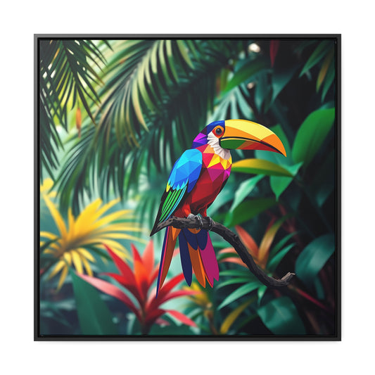 Bird 4 Gallery Canvas Wraps, Square Frame