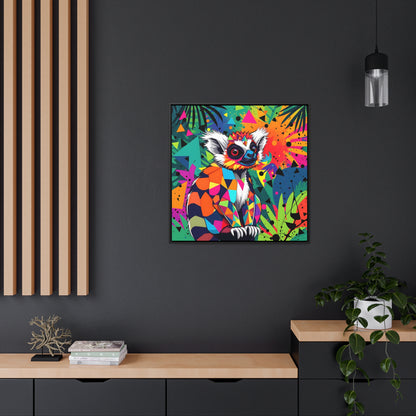 Lemur 1 Gallery Canvas Wraps, Square Frame