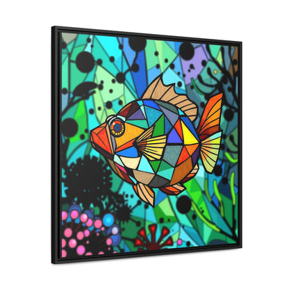 T Fish 4 Gallery Canvas Wraps, Square Frame