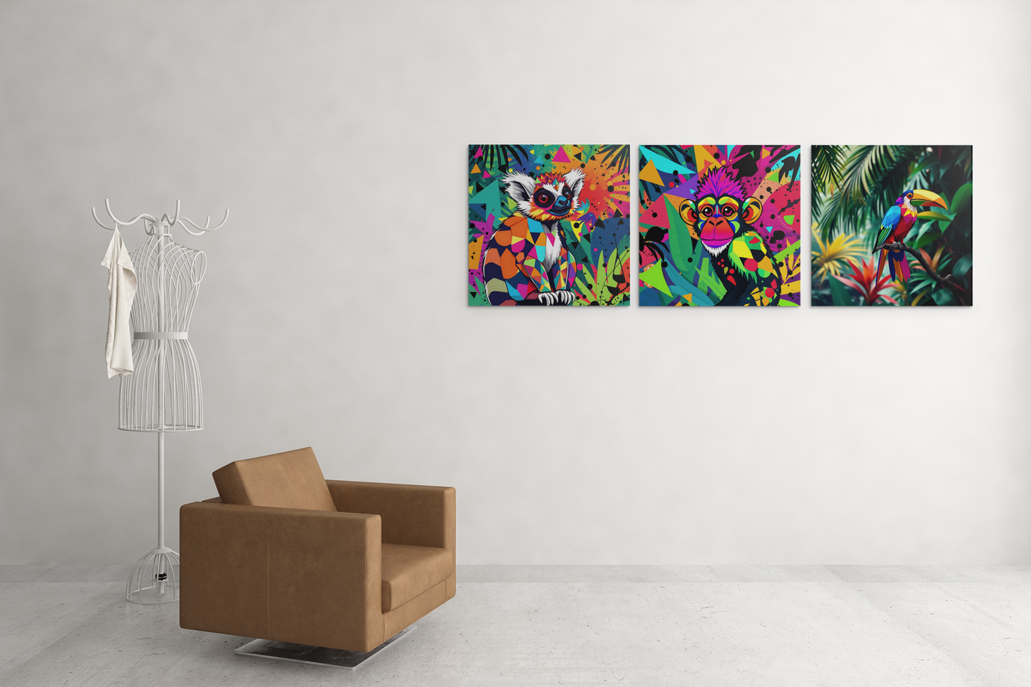 Chimp Gallery Canvas Wraps, Square Frame