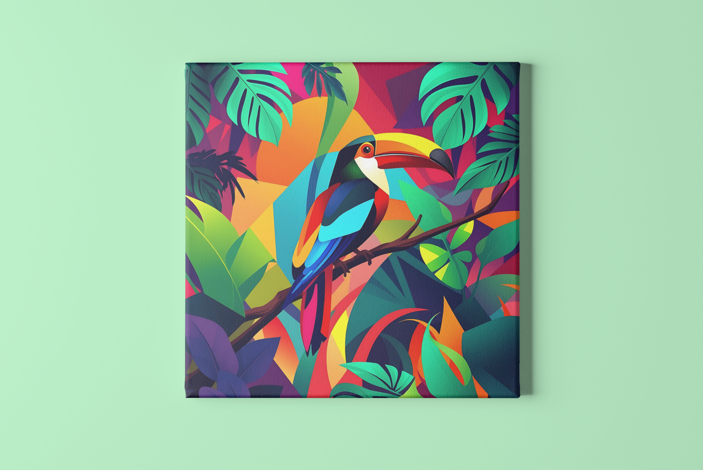 Bird 3 Gallery Canvas Wraps, Square Frame