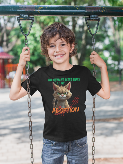 Funny cat adoption Kids Softstyle Tee