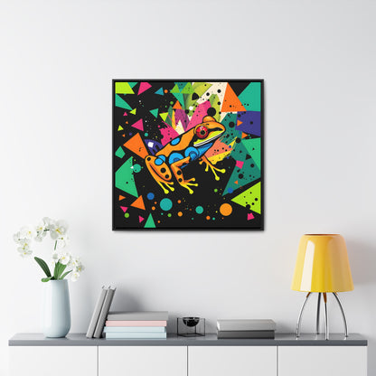 Funky Frog 2 Gallery Canvas Wraps, Square Frame