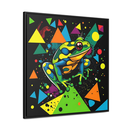 Funky Frog 1 Gallery Canvas Wraps, Square Frame