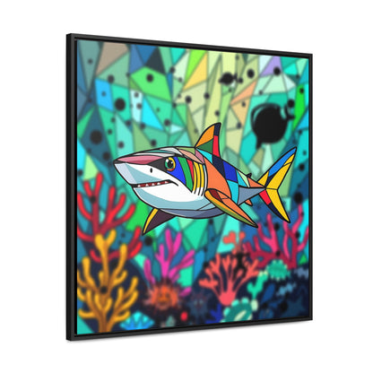 Shark Gallery Canvas Wraps, Square Frame