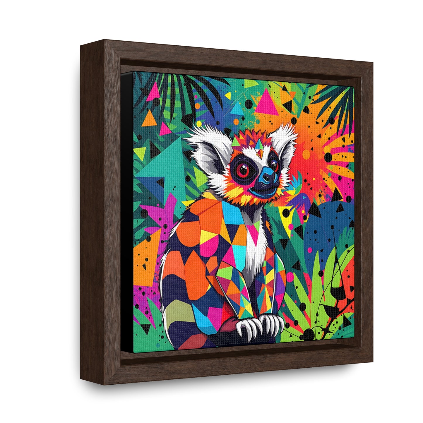 Lemur 1 Gallery Canvas Wraps, Square Frame