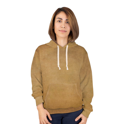 Workaholic Brown Unisex Pullover Hoodie (AOP)