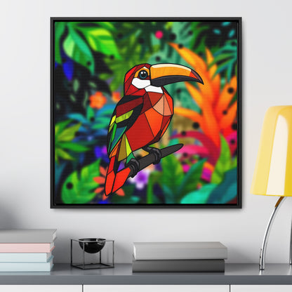 Bird 6 Gallery Canvas Wraps, Square Frame