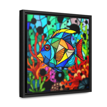 T Fish 1 Gallery Canvas Wraps, Square Frame