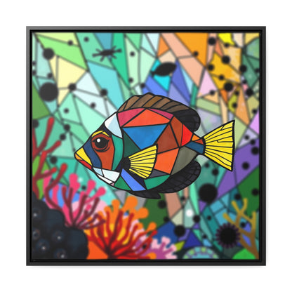 T Fish 11 Gallery Canvas Wraps, Square Frame