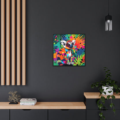 Lemur 1 Gallery Canvas Wraps, Square Frame