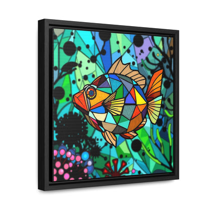 T Fish 4 Gallery Canvas Wraps, Square Frame