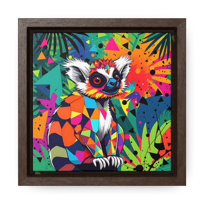 Lemur 1 Gallery Canvas Wraps, Square Frame