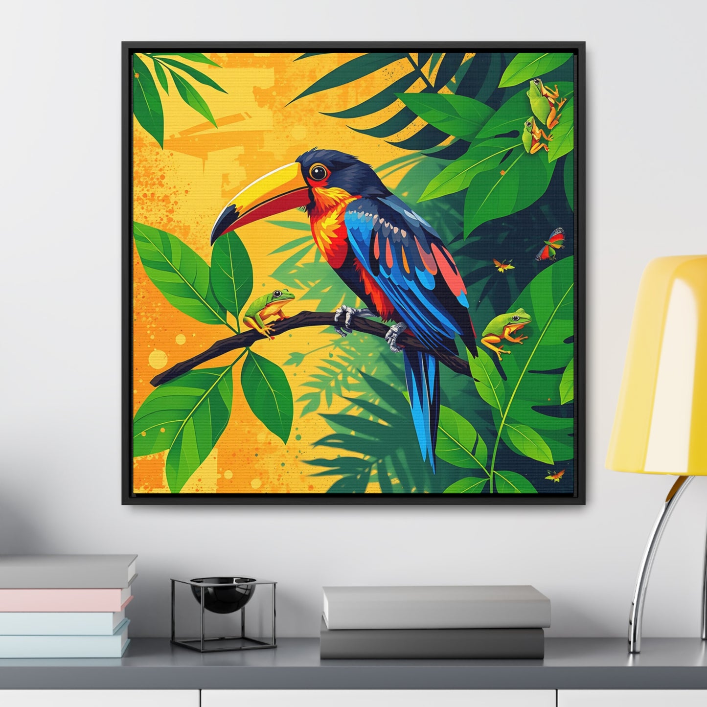 Bird 5 Gallery Canvas Wraps, Square Frame