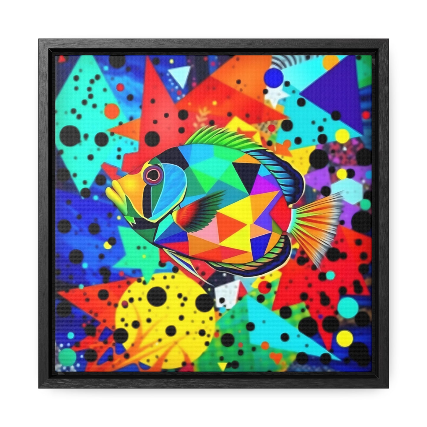 T Fish  8 Gallery Canvas Wraps, Square Frame