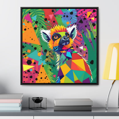 Lemur II Gallery Canvas Wraps, Square Frame