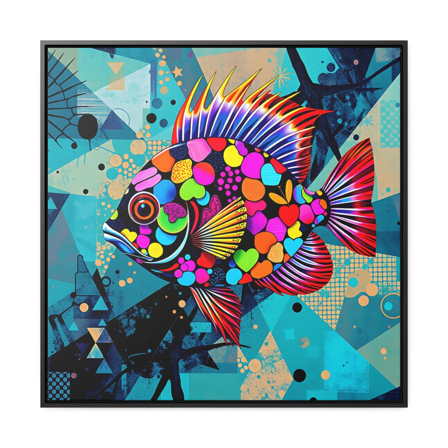 Humdinger abstract Gallery Canvas Wraps, Square Frame