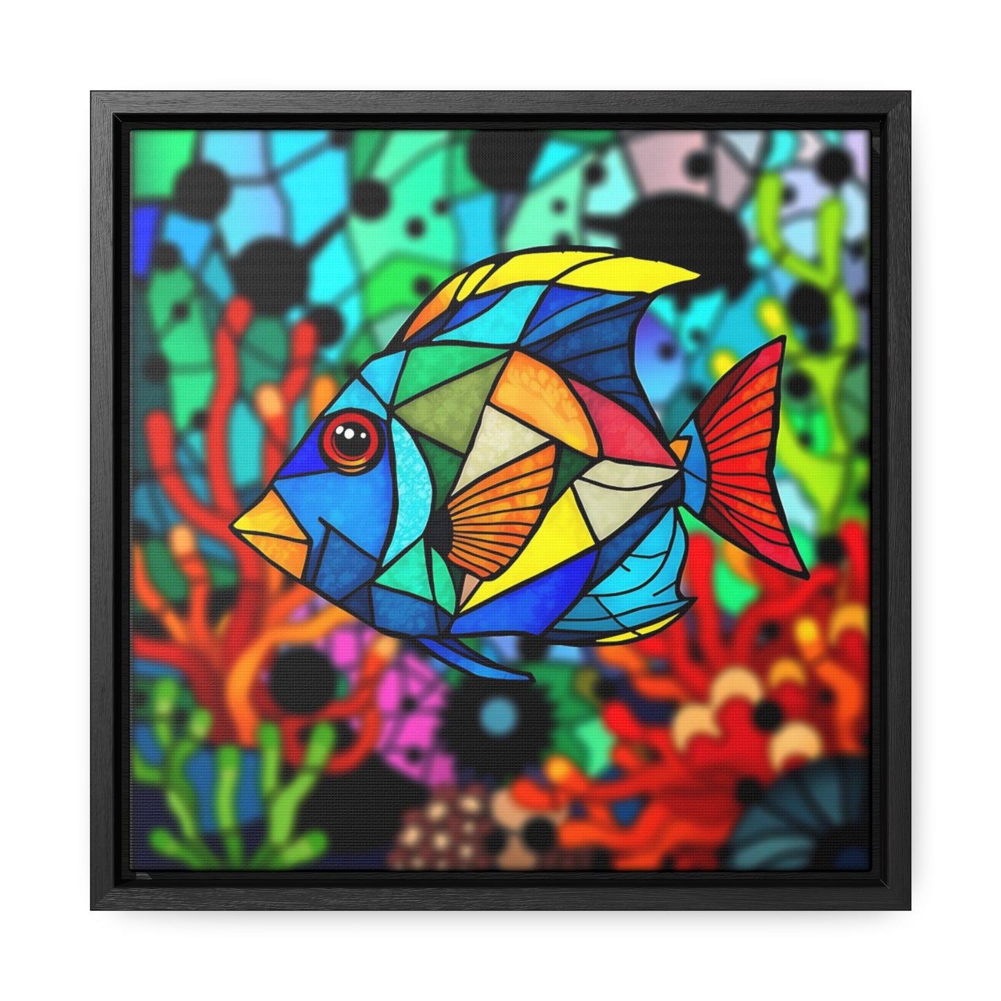 T Fish 1 Gallery Canvas Wraps, Square Frame