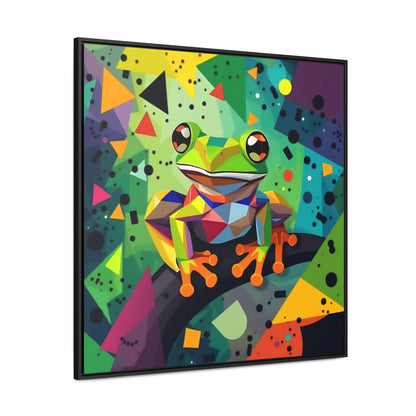 Funky Frog 3 Gallery Canvas Wraps, Square Frame