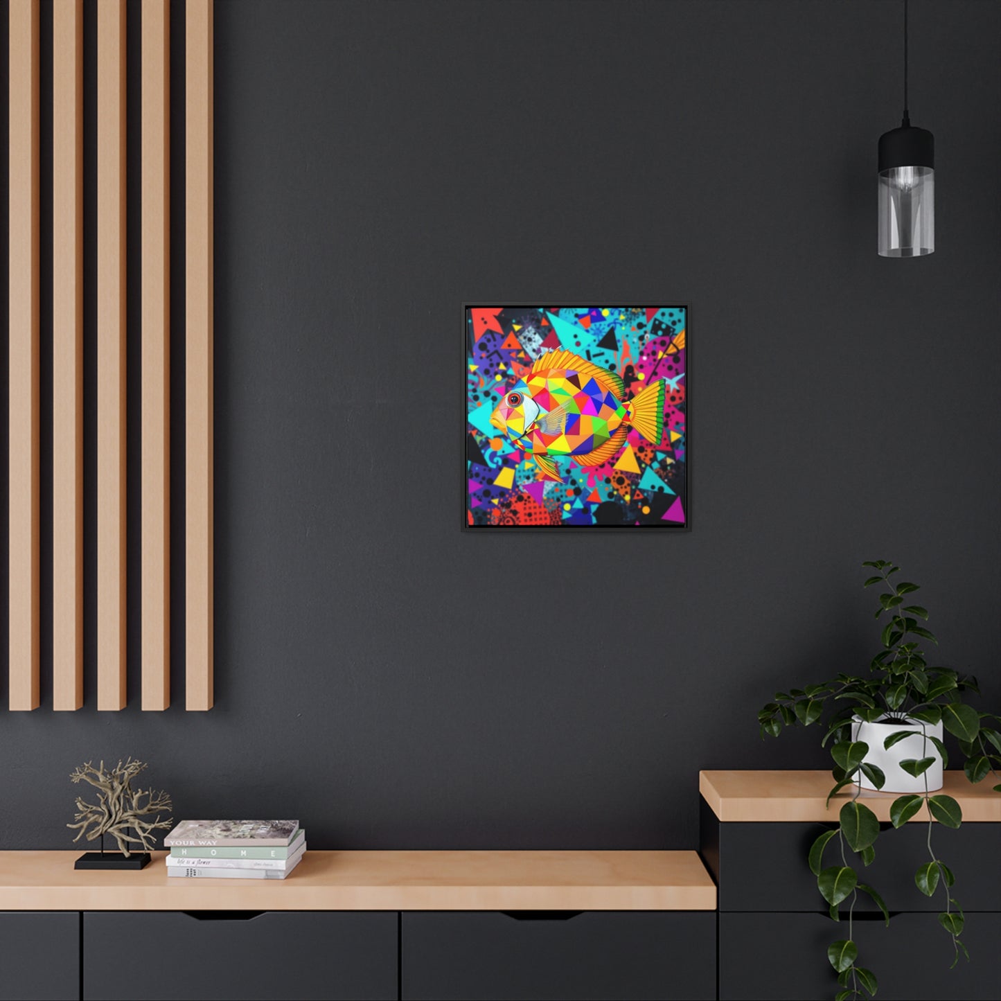 T Fish 10 Gallery Canvas Wraps, Square Frame