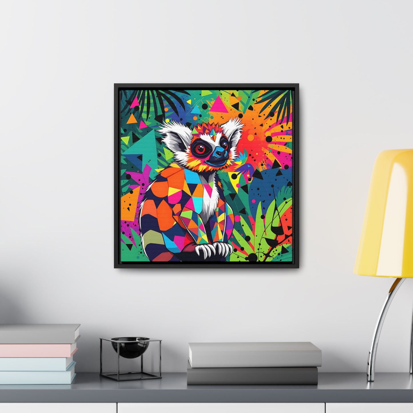 Lemur 1 Gallery Canvas Wraps, Square Frame