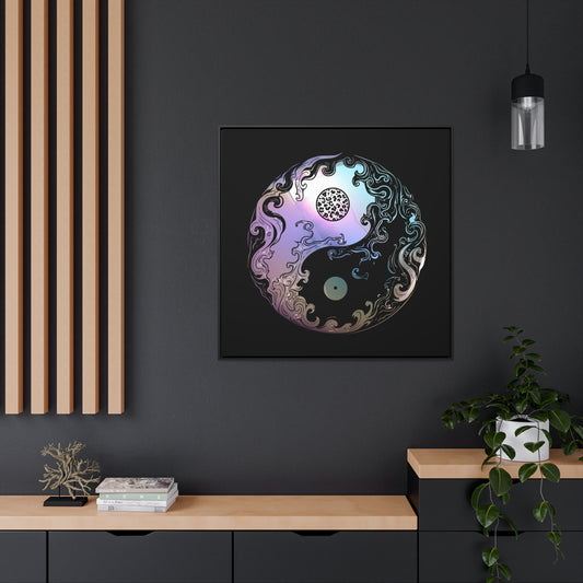 Yin Yang Oriental design Gallery Canvas Wraps, Square Frame