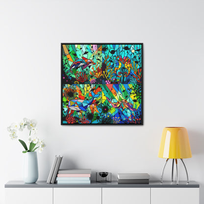 Combo sealife Gallery Canvas Wraps, Square Frame