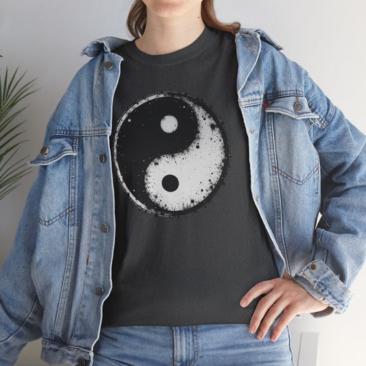 Yin Yang Grunge Unisex Heavy Cotton Tee