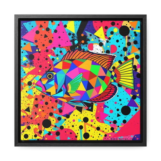 T Fish 7 Gallery Canvas Wraps, Square Frame