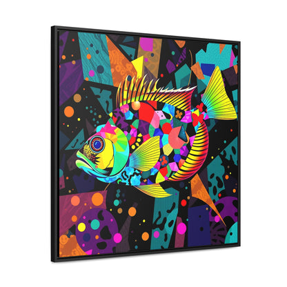 T Fish 12 Gallery Canvas Wraps, Square Frame