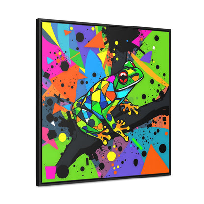 Funky Frog 5 Gallery Canvas Wraps, Square Frame