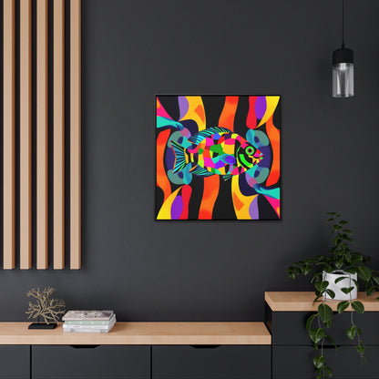 Abstract Tropica Gallery Canvas Wraps, Square Frame