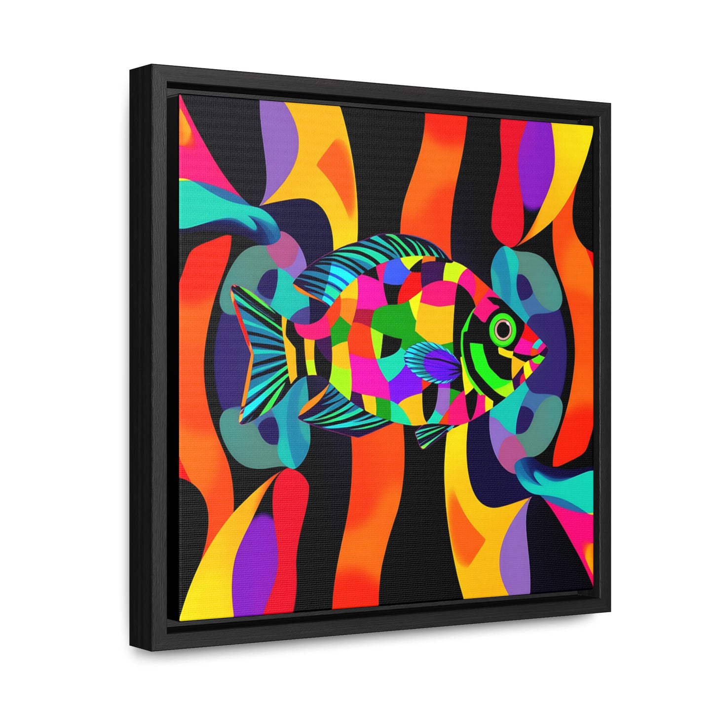 Abstract Tropica Gallery Canvas Wraps, Square Frame